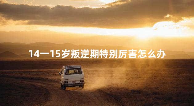 14一15岁叛逆期特别厉害怎么办