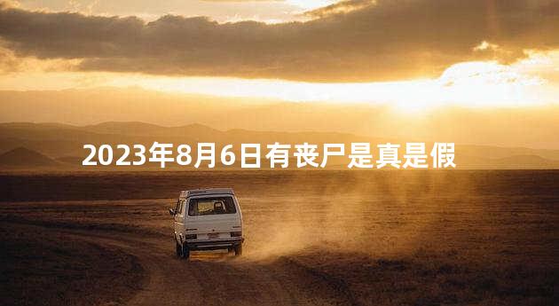 2023年8月6日有丧尸是真是假