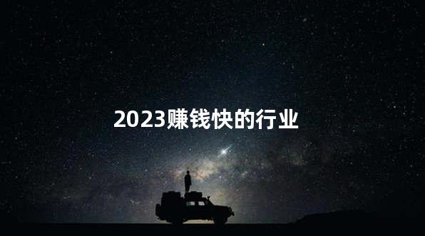 2023赚钱快的行业