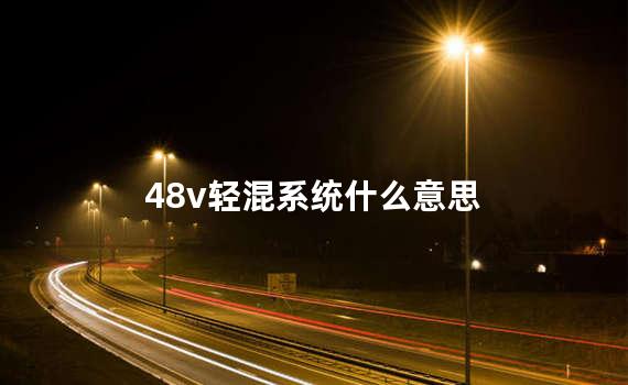 48v轻混系统什么意思