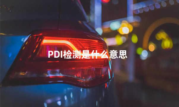 PDI检测是什么意思