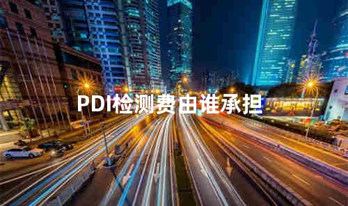 PDI检测费由谁承担