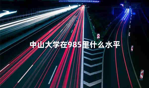 中山大学在985里什么水平