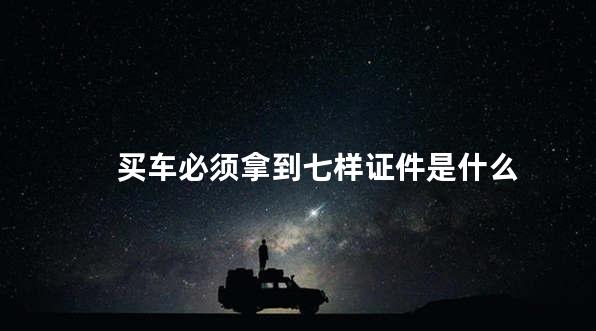 买车必须拿到七样证件是什么