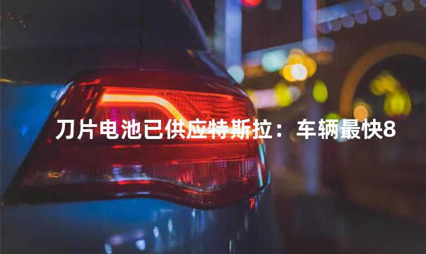 刀片电池已供应特斯拉：车辆最快8月底下线