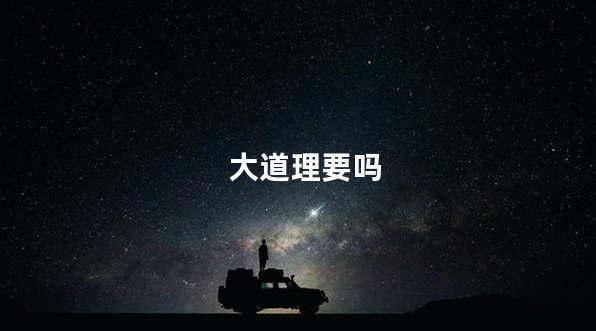 大道理要吗