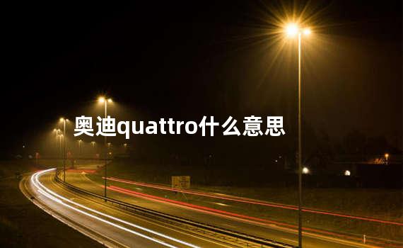 奥迪quattro什么意思