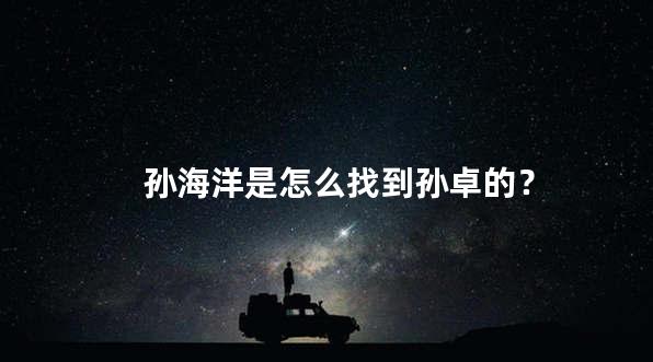 孙海洋是怎么找到孙卓的？