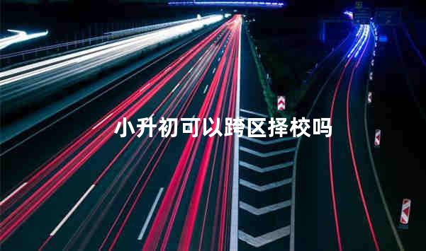 小升初可以跨区择校吗