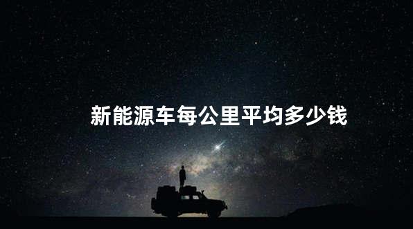 新能源车每公里平均多少钱