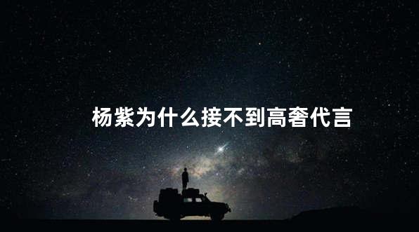 杨紫为什么接不到高奢代言