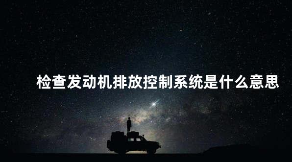 检查发动机排放控制系统是什么意思