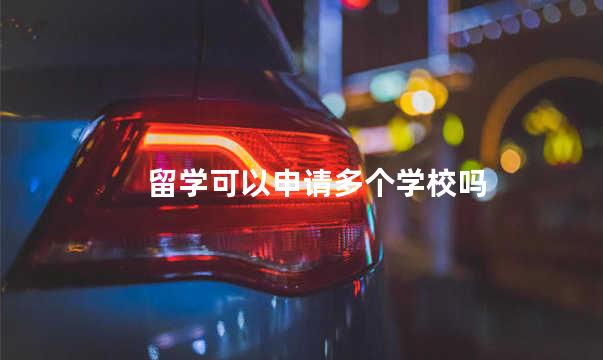 留学可以申请多个学校吗