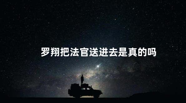 罗翔把法官送进去是真的吗