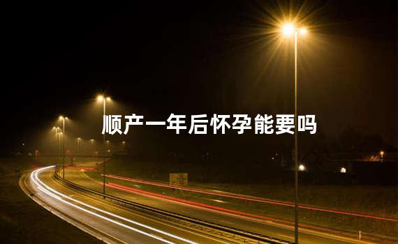 顺产一年后怀孕能要吗