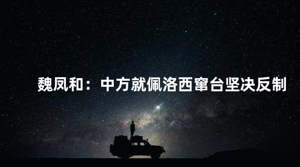 魏凤和：中方就佩洛西窜台坚决反制