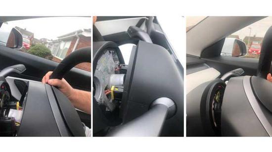 车主报料Model 3新车方向盘在驾驶中掉落