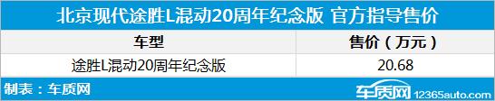 途胜L混动20周年纪念版上市 售20.68万元