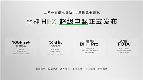 雷神Hi·X“超级电混”正式发布 4月份开售