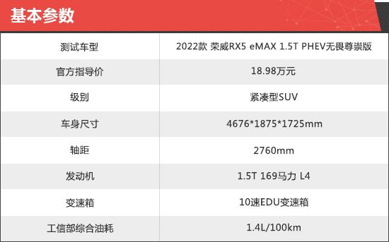 2022款荣威RX5 eMAX新车商品性评价