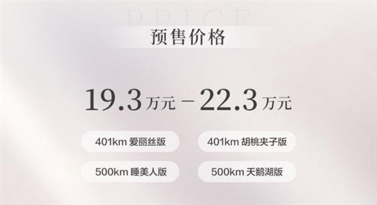 预售19.3-22.3万 欧拉芭蕾猫将于今日上市