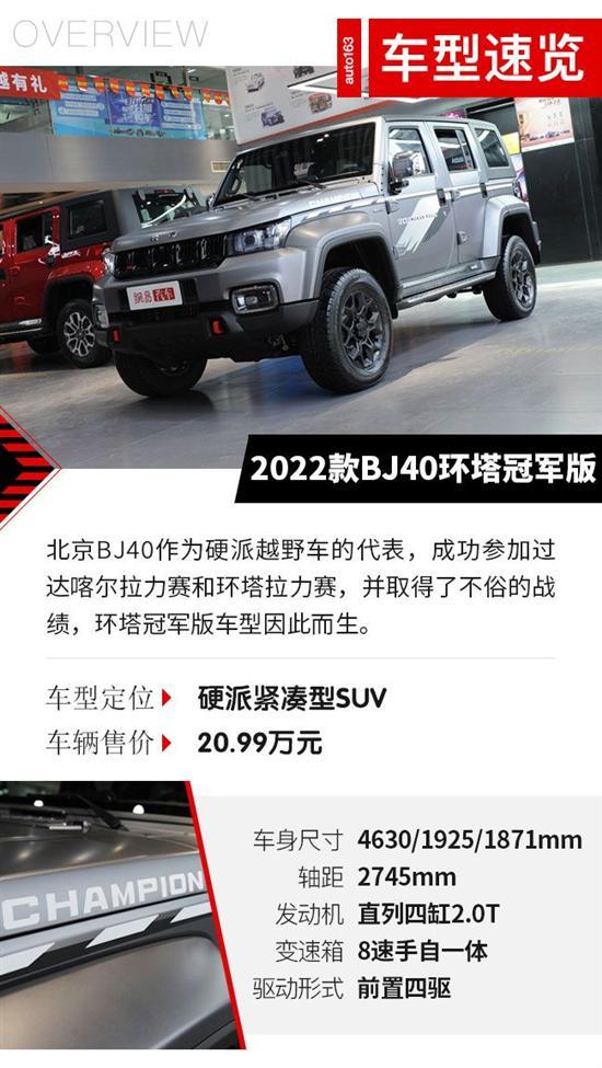 有情怀的硬汉 新款BJ40环塔冠军版实拍