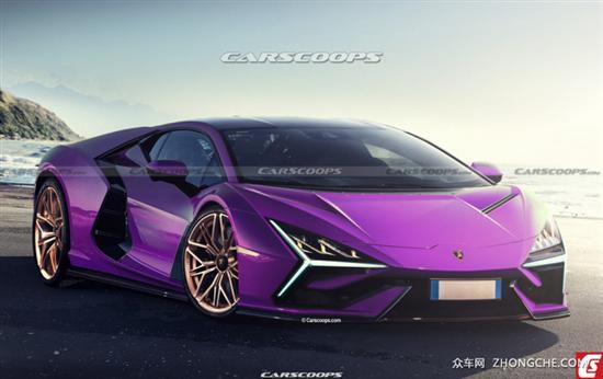 兰博基尼Aventador继任者渲染图曝光