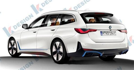 外观造型更加动感 BMW i4 Touring渲染图