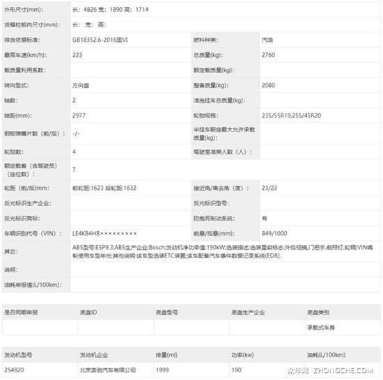 全新奔驰GLC申报图曝光 提供两种前脸设计